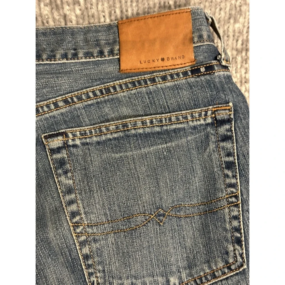 Lucky Brand 181 Relaxed Straight Jeans Men's 34x30 Blue Denim Pants Cotton